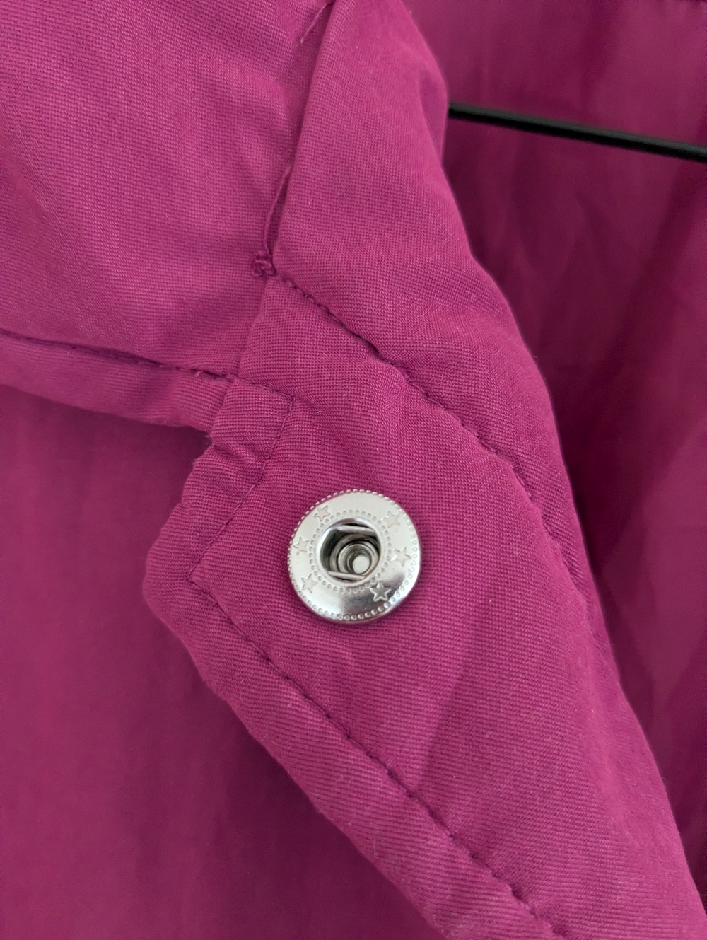 Women’s Magenta Button-Front Jacket - Picture 4 of 8